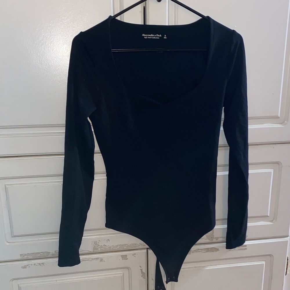 Abercrombie & Fitch Black Long Sleeve Bodysuit